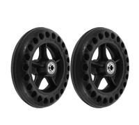 Operitacx 2pcs Wheelchair Replacement Wheels Solid Tire Front and Rear Wheels Assembly for Manual Electric Wheelchair