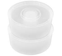 Operitacx 2pcs White round Bee Feeder for Beehive Entrance, Pp Material with High Impact Resistance, Convenient Water and Sugar Syrup Feeder for Beekeeping in Spring and Summer