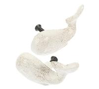 Operitacx 2pcs White Whale Cast Iron Drawer Knobs Ocean Theme Wardrobe Handles Vintage Nautical Furniture Pulls for Cabinet Cupboard Home Decor
