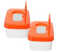 Operitacx 2pcs Wipe Case Plastic Wipes Dispenser Portable Reusable Holder with Lid for Changing Diaper and Bathroom Use Random Color