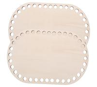 Operitacx 2pcs Wooden Crochet Basket Bases Bag Wooden Knitting Base DIY Basket Weaving Bottoms for Crafting and Bag Bottom Shaping in Arts and Crafts