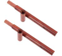 Operitacx 2pcs Wooden Incense Tubes for Incense Storage, Portable and Convenient to Carry, Made of Brown Wood with Traditional Chinese Elements, for Home Decoration