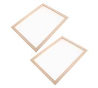 Operitacx 2pcs Wooden Papermaking Frame Mold with Mesh for Traditional Papermaking Experience, Easy Cleaning, Suitable for Handmade Dried Flower Crafts and School Classroom Projects, Size