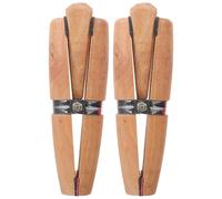 Operitacx 2pcs Wooden Ring Clamp for Jewelry Making with Protective Padding and Precise Locking, Lightweight Handheld Wood Vise Tool for Polishing and Stone Setting, for Jewelers and Metal