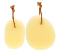 Operitacx 2pcs Yellow Oval Shaped Bath Sponges Quick-Drying Sponge Bath Scrubbers to Create Rich Lathers for Skin Cleaning and Exfoliating in Shower