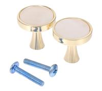 Operitacx 2pcs Zinc Alloy Round Cupboard Knobs Simple Dresser Pulls Cabinet Handles for Drawer Door European Style Kitchen Wardrobe Bookcase Hardware