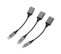 Operitacx 3 Pcs USB C to USB Adapter Cable Fast Data Transfer for Type C Devices Compatible with Pixel and More Black