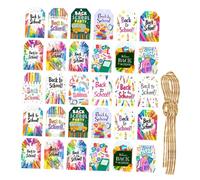 Operitacx 3 Sets Back to School Hanging Decorations with Pre Punched Holes and Strings Versatile Ornament Tags for Classroom Party Fun and Festive Welcome Back to School Hanging Ornaments
