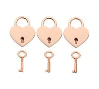 Operitacx 3 Sets Heart Shaped Padlocks with Keys Small Durable Mini Locks for Jewelry Boxes Suitcases Diaries and Couples Wishing Decorations