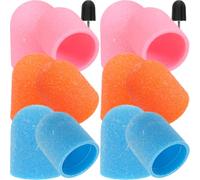 Operitacx 3 Sets Nail Grinding Head Nail Cleaner Polishing Caps Sand Blast Material Inner Ring Plastic Remove Dead Skin Sharpen Pedicure Family Use