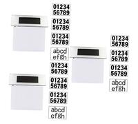 Operitacx 3 Sets Solar Powered Outdoor LED Address Sign House Number Plaque with Bright White Light for Garden Patio Porch Durable and Material for Enhanced Night Visibility