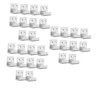 Operitacx 30 pcs Stainless Steel Tile Hangers Wall Mount Brackets for Ceramic Tile Display Mirror Hooks Heavy Duty Indoor Outdoor Use Bathroom Living Room Bedroom