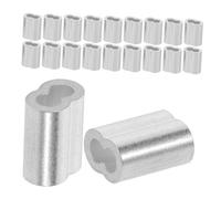 Operitacx 300pcs Aluminum Cable Crimp Sleeve Double Barrel Structure for Wire Rope and Steel Cable Reducing Risk and Preventing Slippage for Outdoor Rigging and Construction