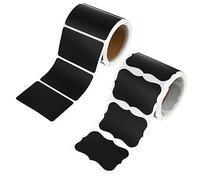 Operitacx 300pcs Black Removable Food Material Ingredient Labels Stickers for Household Kitchen Jars and Containers with High Contrast Script Font Easy to Stick and Read