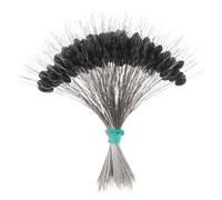 Operitacx 300pcs Fishing Float Bobber Stopper, Black Fishing Bobber Float Stops Beads, Space Beans Terminal Tackle Accessories, Sinker Stops, L Size