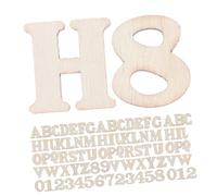 Operitacx 308pcs Unfinished Wooden Letters and Numbers for Crafts Natural Wood Cutouts Alphabet and Numbers DIY Wall Decor Painting Educational Spelling and Counting Tool for Adults