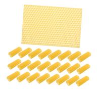 Operitacx 30pcs Beeswax Foundation Sheets for Bee Frames Smooth Flexible Wax for Beekeeping Hive Setup and DIY Candle Making Kit Natural Honeycomb Base Supporting Ecological Observation and
