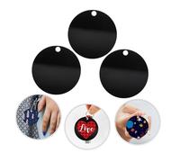 Operitacx 30Pcs Black Acrylic Rounds Double Sided Keychain Blanks Crafting Discs for DIY Accessories Creative Jewelry Making Kit Blanks for Unique Gifts
