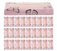 Operitacx 30pcs Eyelash Packaging Box with Window, Paper Material False Eyelash Storage Container, Rectangular Shape with Butterfly Pattern, Practical Design for Dressing Table or Salon