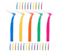 Operitacx 30pcs Manual Interdental Toothbrush for Wisdom Teeth and Orthodontic Teeth Plastic and Nylon Fiber Material Easy to Carry for Family and Travel Use