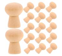 Operitacx 30pcs Wooden Blank Mushroom Pegs Mini Mushroom Ornaments Decor Creative Art Play Natural Wood Sparking Creativity Holiday Decorations for Kids