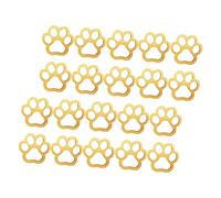Operitacx 30Pcs Wooden Dog Paw Cutouts Unfinished DIY Pet Party Tags Durable Wood Slices for Gift Decorations and Creative Craft Supplies