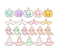 Operitacx 34pcs Halloween Charms Pendant Set for Bracelet Necklace Earrings DIY Making Accessories Alloy Material Lovely Halloween Theme