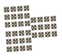Operitacx 36 Pcs Antique Floral Furniture Metal Plates Decorative Flower for Cabinet Desk Bookcase Home and Office Charm Enhancing Retro Style
