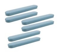 Operitacx 3pair Plastic Commode Chair Arm Pads with Soft Corners, Non-Slip Folding Armrest Covers for Portable Toilet Chairs, Sturdy Replacement Caps to Reduce Maintenance Costs