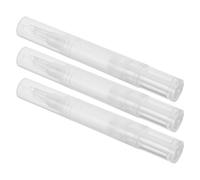 Operitacx 3Pcs 5Ml Refillable Foundation Twist Pens with Silicone Brush, Nail Oil Applicator Tubes for Cuticle Nutrition and Portable Manicure Tool