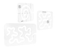 Operitacx 3pcs Acrylic Quilting Templates Rulers for Sewing Machines Free Motion Quilting Stencils Kit for Industrial and Domestic Use Spiral Curve Design Pattern Templates