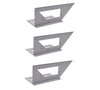 Operitacx 3pcs Aluminum Alloy T Shaped Angle Ruler Scribing Ruler for Woodworking Carpenter Engineer Measuring Tool Durable Silver Alloy Gauge