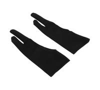 Operitacx 3pcs Artist Drawing Gloves for Students, Two Finger Lightweight Fabric Gloves Wear Resistance and Anti-fouling Features, for Digital Drawing and Tablet Use