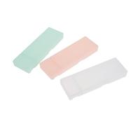 Operitacx 3pcs Assorted Simple Pen Storage Boxes Versatile Containers for Makeup Brushes Craft Supplies and Stationery Semi Frosted Design Green White