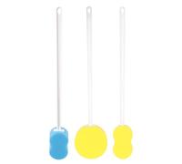 Operitacx 3pcs Body Exfoliating Scrubber: Long Handle Loofah Back Brush for Bath, Shower Tool for Removing Dead Skin & Improving Circulation