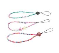 Operitacx 3Pcs Bohemia Style Phone Hanging Strap Mobile Lanyards for Women Anti-lost Purse Wrist Chains Fashionable Cellphone Accessories