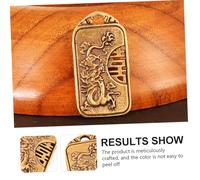 Operitacx 3pcs Brass Fengshui Pendants Chinese Dragon Phoenix Double Happiness Keychain Decor with Hanging Handmade Ornamental Gift
