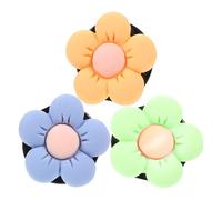 Operitacx 3pcs Car Vent Diffuser Clip with Aromatherapy Pads Cute Flower Design for Car Interior Decoration Green Orange Purple