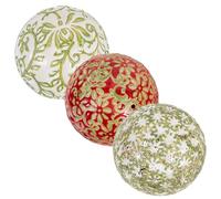 Operitacx 3pcs Ceramics Balls Set Decorative Porcelain Orb Balls Fine Craftsmanship Good Texture Details Indoor Decoration Random Style