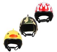 Operitacx 3pcs Chicken Helmet Pet Bird Safety Headgear Adjustable Size Made of Sturdy Plastic Funny Hats for Hens Creative Protective Headwear for Chickens and Birds