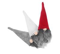 Operitacx 3pcs Christmas Wine Bottle Covers in Festive Red, Grey, and White Non-woven Material, Lovely Christmas Hat Shape for Xmas Party Decoration and Easy to Carry Wine Accessories