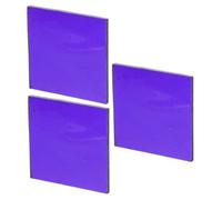 Operitacx 3pcs Cobalt Glass Plates for Chemistry Labs Experiment Flame Colour Observation and Potassium Detection, Creative Appearance Suitable for Industrial and Scientific Use Random Color