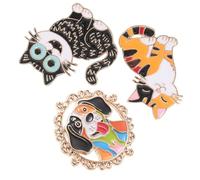 Operitacx 3pcs Cute Cat Brooch Pins Set Lightweight Alloy Animal Lapel Badges for Clothing and Backpacks, Versatile Styling Accessory for Social Gatherings and Casual Outings