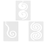 Operitacx 3pcs Free Motion Quilting Templates Swirl Quilting Ruler Templates Acrylic Creative Swirl Design Versatile Compatibility Consistent Stitching Lines Home Crafts