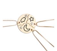 Operitacx 3pcs Geometric Necklace Pendant Set with Star, Cloud, and Moon Charms, Stylish Fashion Neck Accessories Crafted with Fine Workmanship in Golden Alloy, Elegant Jewelry for Women