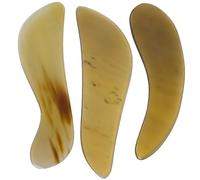 Operitacx 3pcs Guasha Scraping Board Massage Tool Cattle Horn Lightweight Skin Massage Dredging The Meridians Mixed Style Personal Use Travel Wellness Random Style