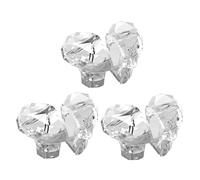 Operitacx 3pcs Heart Shaped Toilet Tank Flush Button Pushers Transparent Multifunctional Toilet Topper Knobs for Bathroom and Opening