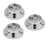Operitacx 3pcs High Precision Small Round Bubble Level Tool Stainless Steel Durable Portable Spirit Level Measuring Instrument for Camping DIY and Use
