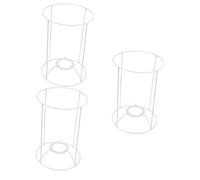 Operitacx 3pcs Light Wire Cage Pendant Light Frame Durable Iron Chandelier Bracket for DIY Lampshade Vintage Style for Home Restaurant Cafe Bedroom Decor Two Styles