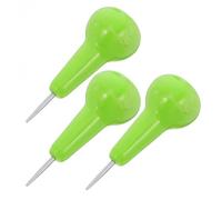 Operitacx 3pcs Lightweight Green Plastic Braille Stylus Pen with Stainless Steel Tip for Braille Writing Supplies, Versatile Tools the Blind Adults, for Daily and Home Practice, Back